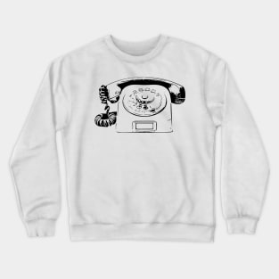 Retro Rotary Phone - Dumb Phone Crewneck Sweatshirt